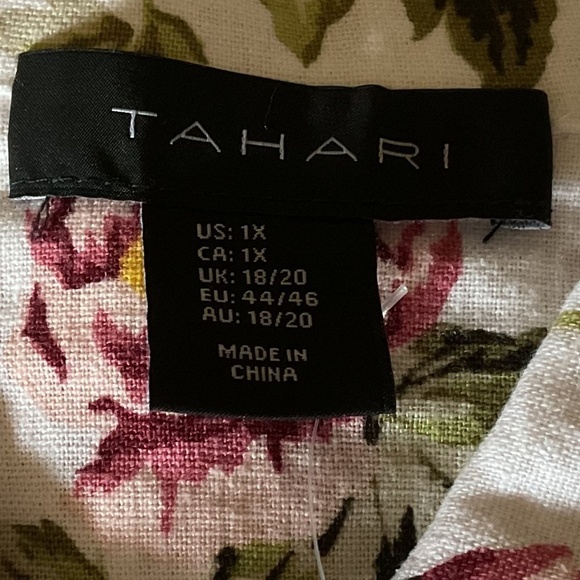 NWT TAHARI Plus Linen Blend Jacket Linen/viscose US 1X - Picture 5 of 7
